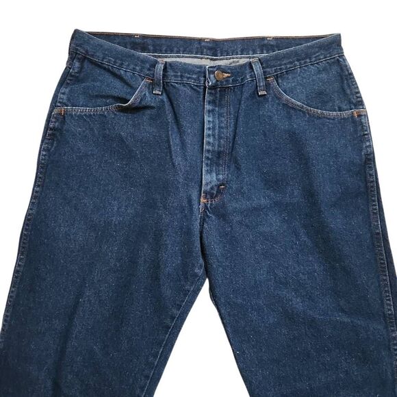 Rustler Mens Size 38x30 Dark Blue Rinse Relaxed Jeans - Picture 3 of 4